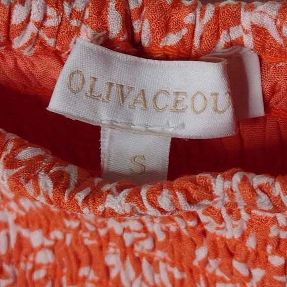 NWT Oliveaceous size S rayon dress,high low style with smocking on bust area. - Picture 4 of 4